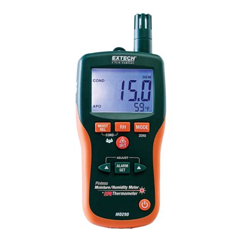 extech instruments pinless moisture meter|extech mo290 user manual.